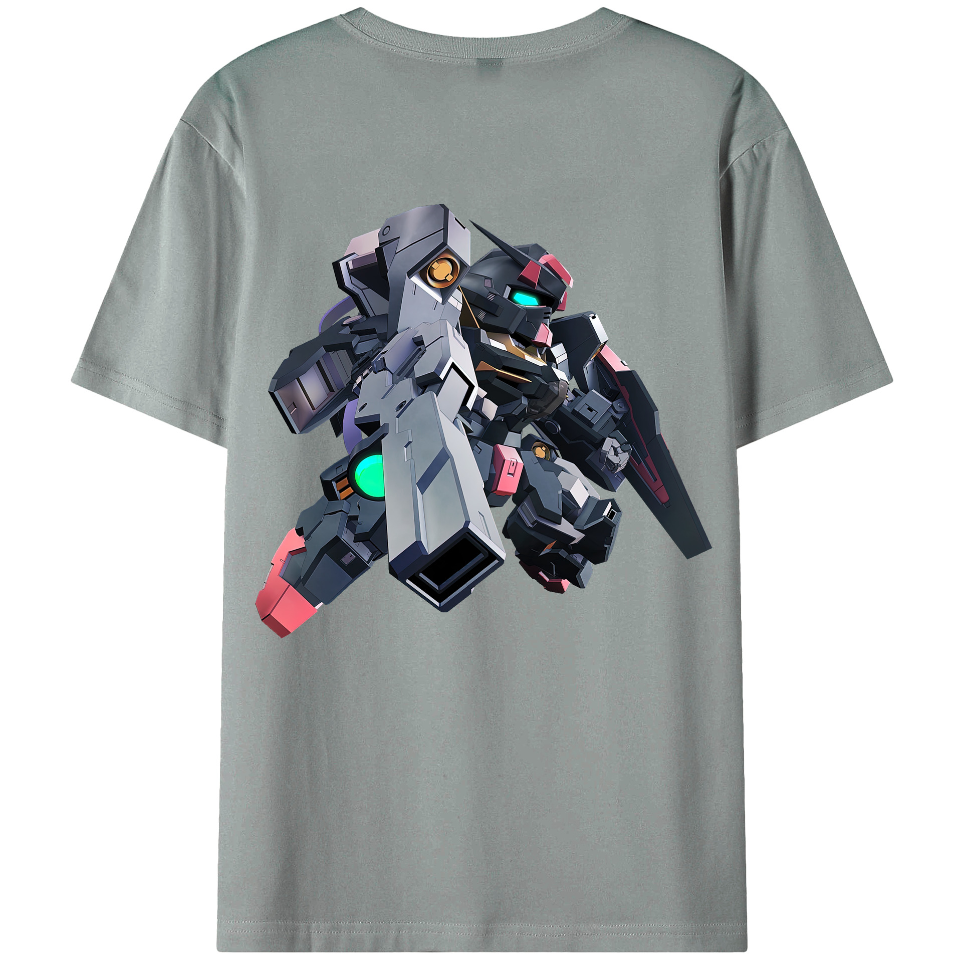 （画像用） 機動戦士ガンダム Mobile Suit Gundam 綿100％ メンズ半袖Tシャツ（バックプリント） 通気性